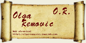 Olga Remović vizit kartica